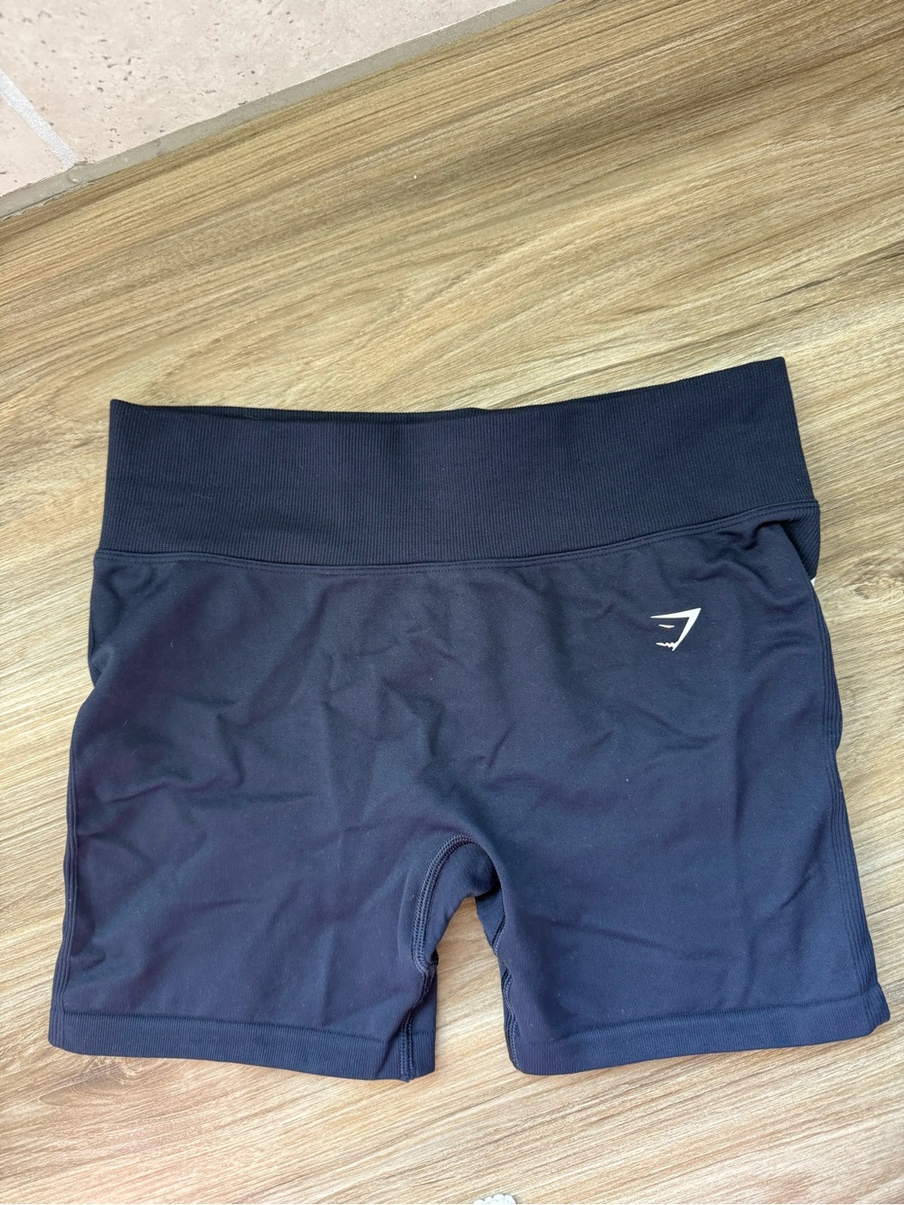 Gymshark Black High-Rise Athletic Shorts